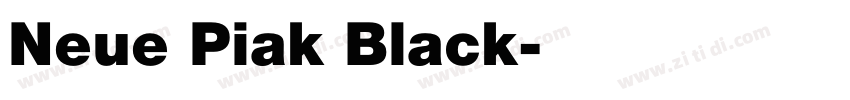 Neue Piak Black字体转换